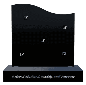 Left Wave - Husband memorial design preview