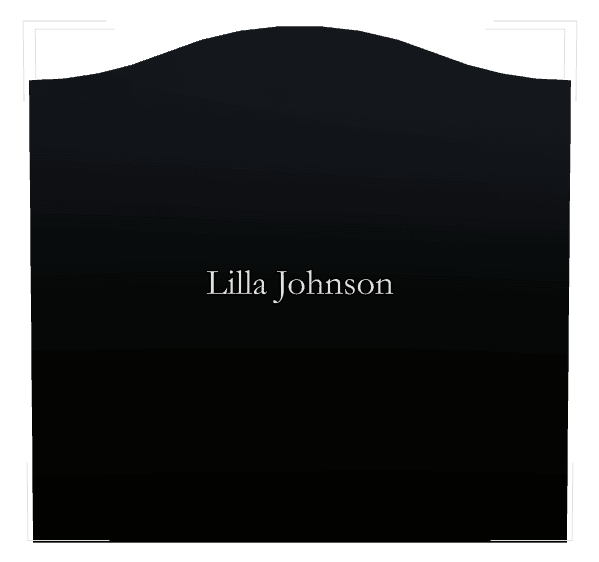 Serpentine Laser-Etched Black Granite Headstone – Mark preview