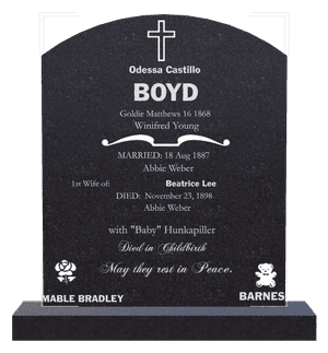 Curved Top - Rest in Peace 5 memorial design preview