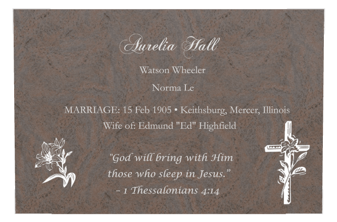 Rectangle (landscape) Traditional Engraved Plaque – flower preview