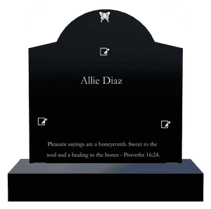 Curved Gable - Proverbs 16 memorial design preview
