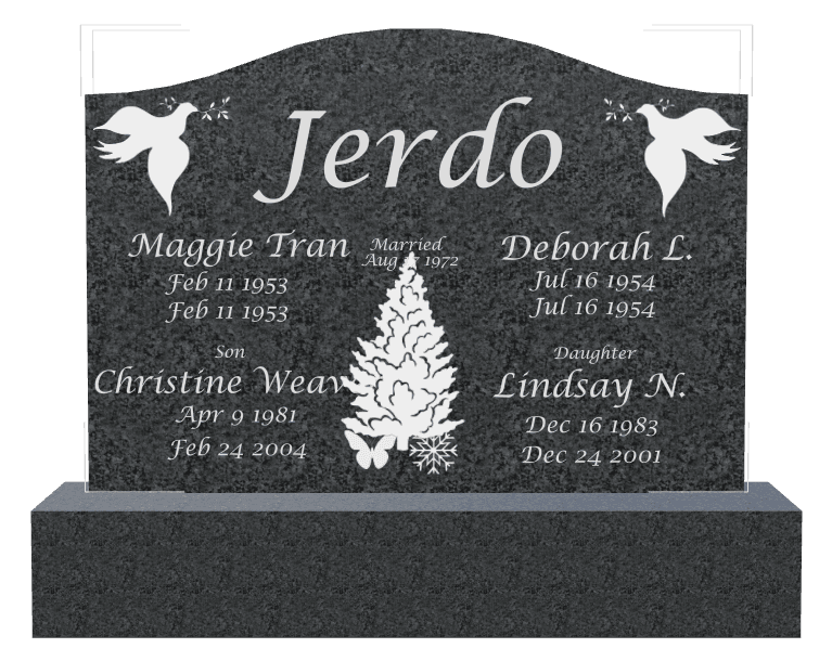 Serpentine Traditional Engraved Headstone – Joshua preview