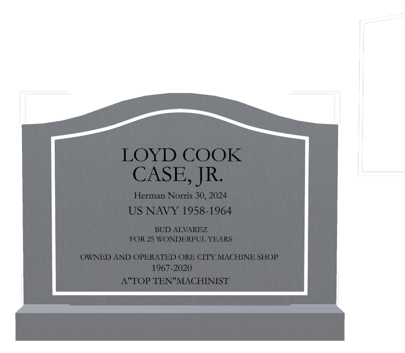 Serpentine Traditional Engraved Headstone – Military Veteran preview