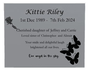 Rectangle Landscape Butterflies 5 memorial design preview