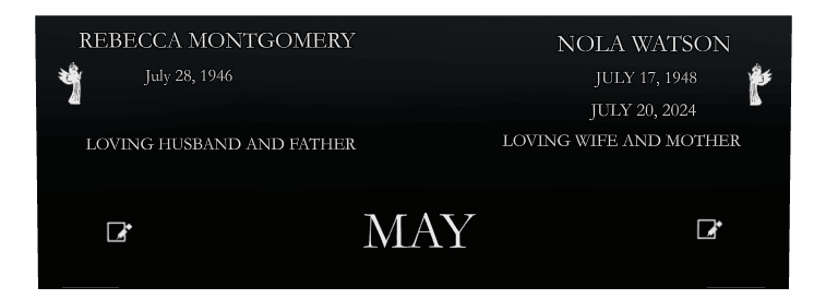 Square Laser-Etched Black Granite Headstone – Loving Husband preview