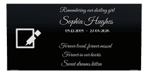 Rectangle Landscape Forever in Our Hearts 33 memorial design preview