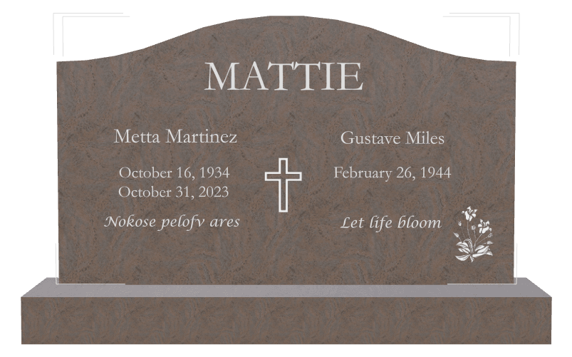 Serpentine Traditional Engraved Headstone – In Loving Memory preview