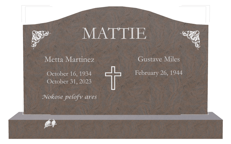 Serpentine Traditional Engraved Headstone – Matthew preview
