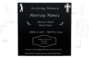 Square - In Loving Memory 53 memorial design preview