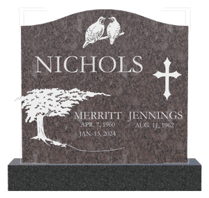 Serpentine - Bird Cross memorial design preview
