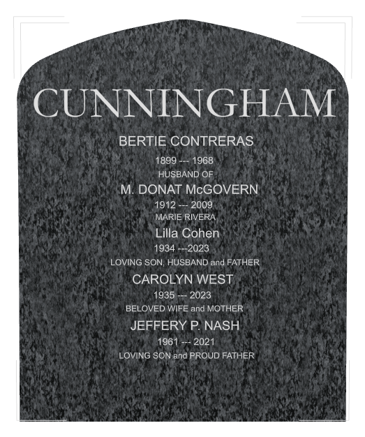 Traditional Engraved Headstone – Wife preview