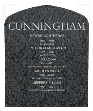 Headstone 36 - Wife memorial design preview