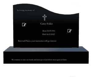 Left Wave - In Loving Memory 10 memorial design preview