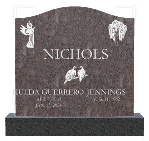 Serpentine - Angel Bird Headstone memorial design preview