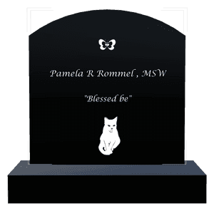 Curved Top - Butterflies Cat memorial design preview