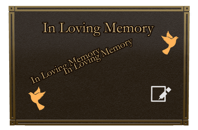 Rectangle (landscape) Bronze Plaque – dove preview