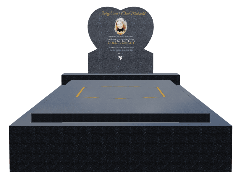 Serpentine Traditional Engraved Monument – Forever in Our Hearts preview