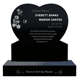 Headstone 27 Forever in Our Hearts 10 memorial design preview