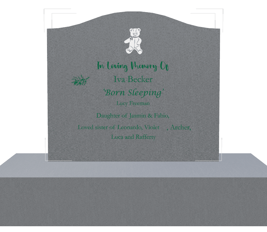 Serpentine Traditional Engraved Headstone – In Loving Memory preview