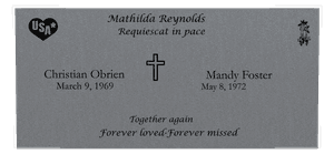 Square - Forever Loved Headstone memorial design preview