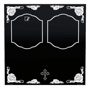 Square - Cross Flower 2 memorial design preview