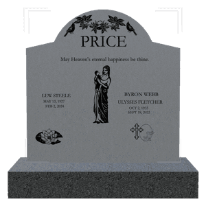 Curved Gable - May Heavens Eternal Happiness be Thine memorial design preview