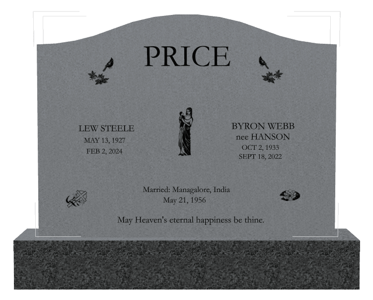 Serpentine Traditional Engraved Headstone – John preview