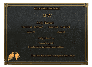 Rectangle Landscape in Loving Memory 75 memorial design preview