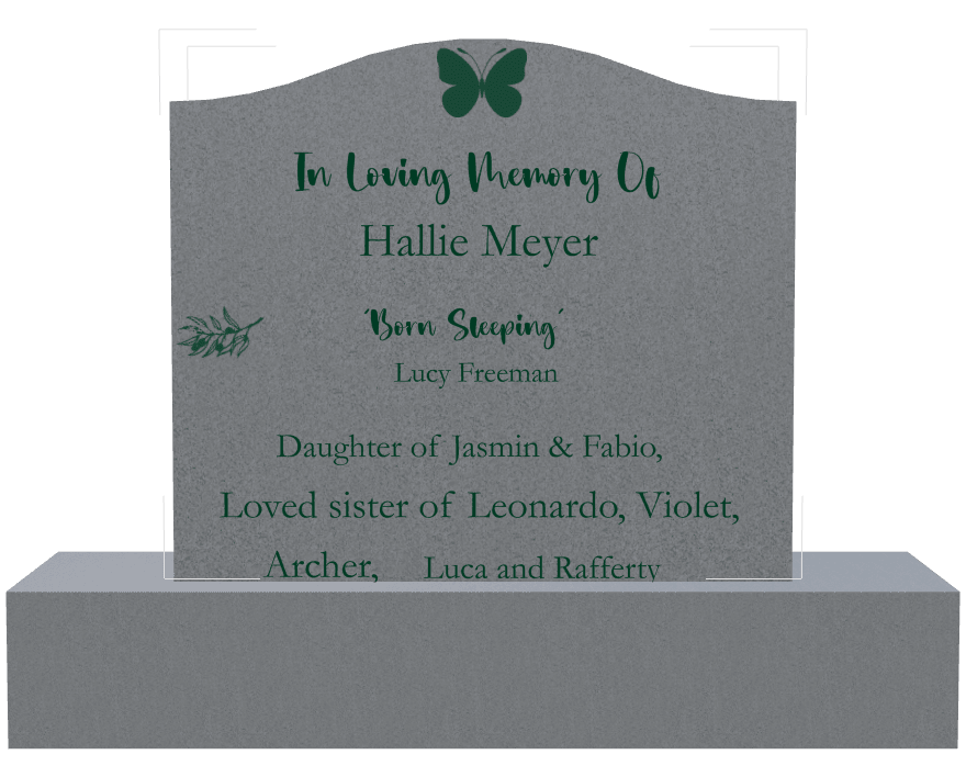 Serpentine Traditional Engraved Headstone – In Loving Memory preview