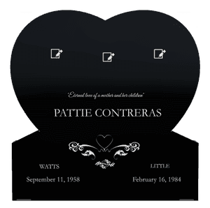 Headstone 27 Heart 3 memorial design preview