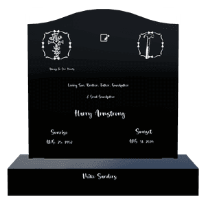 Serpentine - Always in Our Hearts Headstone memorial design preview