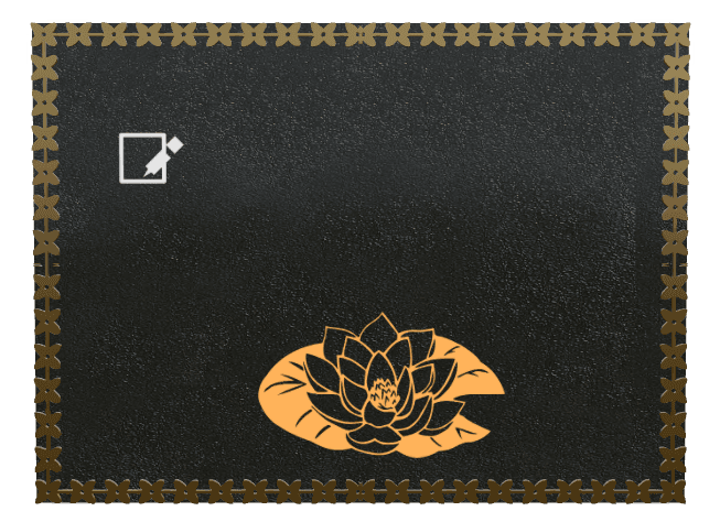 Rectangle (landscape) Bronze Plaque – flower preview