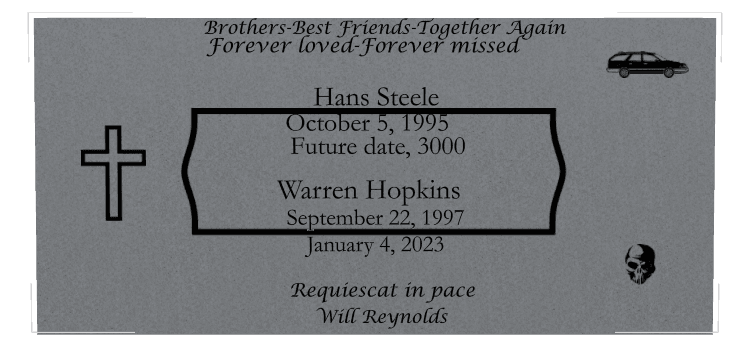 Square Traditional Engraved Headstone – Beloved Son preview