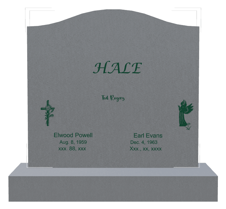 Serpentine Traditional Engraved Headstone – Daniel preview