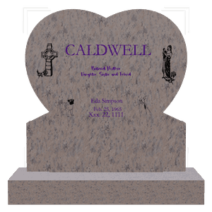 Headstone 27 Dog Flower memorial design preview