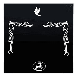 Square - Birds Headstone memorial design preview