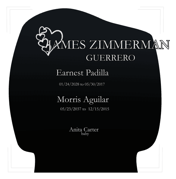 Laser-Etched Black Granite Headstone – Baby preview