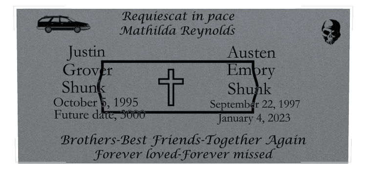 Square Traditional Engraved Headstone – Forever Loved preview