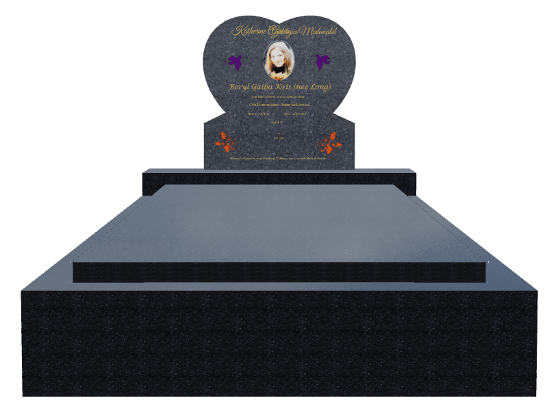 Serpentine Traditional Engraved Monument – Cross Dove Monument preview