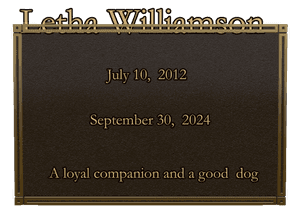 Rectangle Landscape Dog 6 memorial design preview