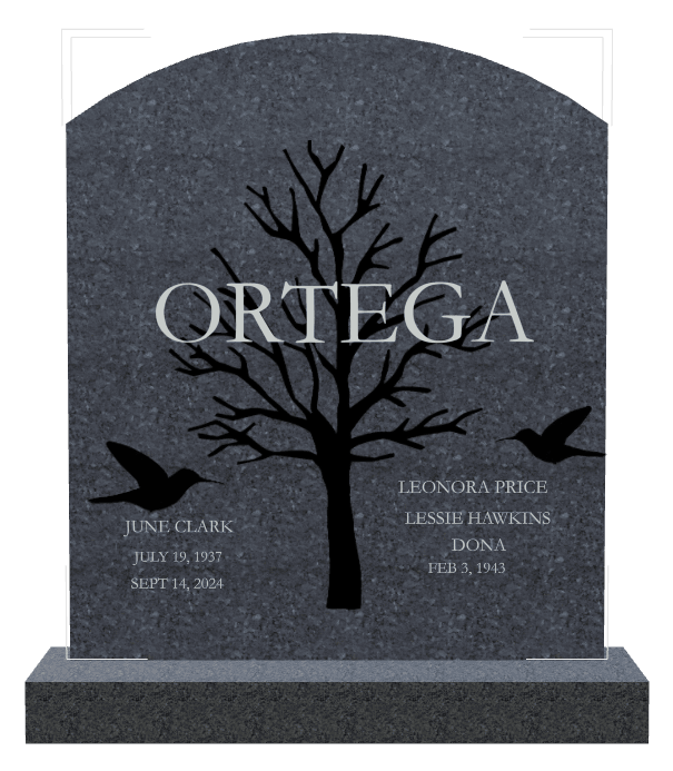Curved Top Traditional Engraved Headstone – Loving Wife preview