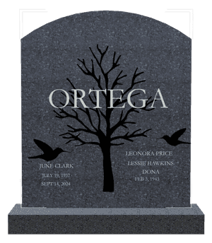 Curved Top - Loving Wife 3 memorial design preview