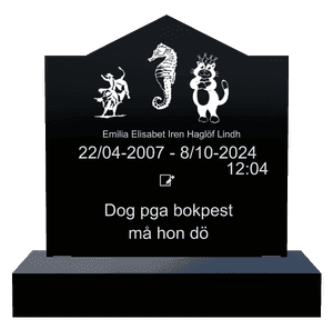 Gable - Cat Fish memorial design preview