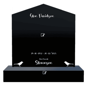 Peak - Bird Headstone memorial design preview