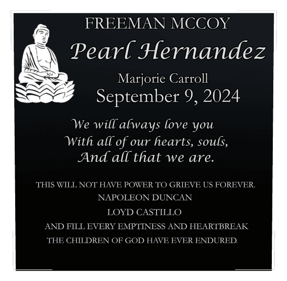 Square Laser-Etched Black Granite Headstone – Baby preview