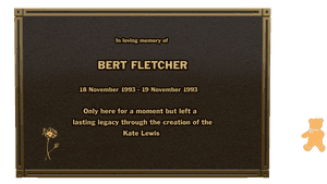 Bronze Plaque - In Loving Memory 26 memorial design preview