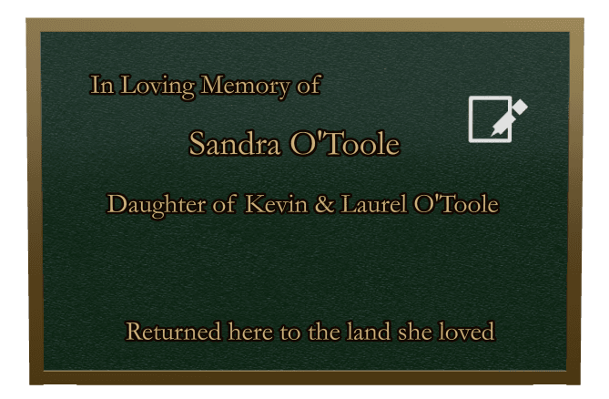 Rectangle (landscape) Bronze Plaque – Daughter Memorial preview