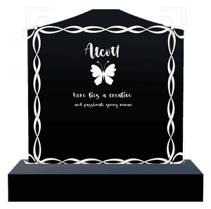 Cropped Peak - Butterflies Heart memorial design preview
