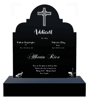 Headstone 32 - Cross Fish memorial design preview