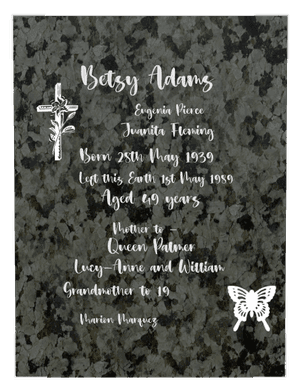 Rectangle Landscape Butterflies 6 memorial design preview